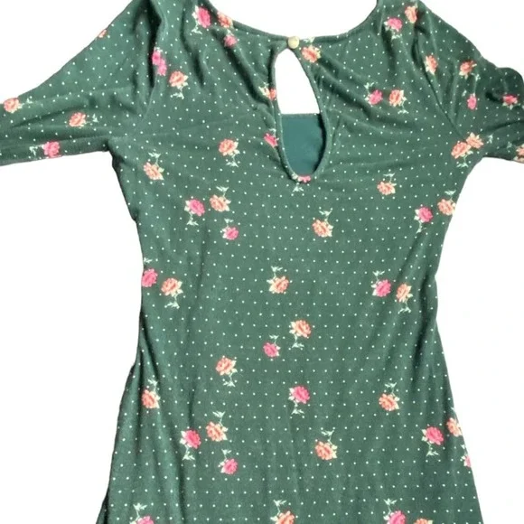 Free People Celia Long Sleeve Body-con Mini Dress